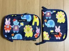 ハンナフラ　おむつポーチ　母子手帳ケース　アニマルフレンズ