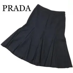 プラダ プリーツ スカート グレー
