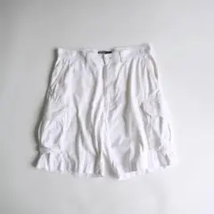 ポロバイラルフローレン　ワイドカーゴチノショーツ　白34 古着.