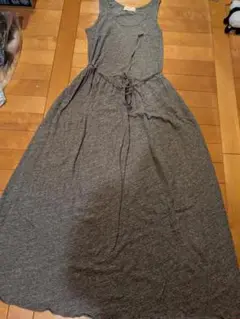 グレー ノースリーブ ロングワンピース　М
