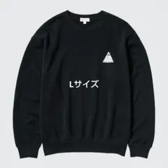 ユニクロ ロゴスウェットシャツ ブラック Lサイズ