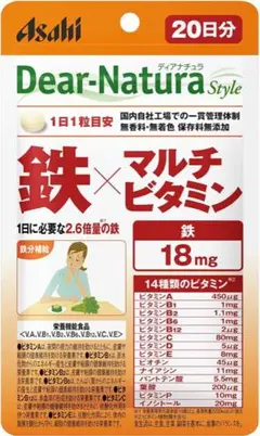 鉄 アサヒ ディアナチュラスタイル鉄×マルチビタミン20日(20粒)200日分