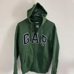 GAP グリーン フルジップパーカー XS