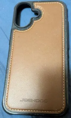 iPhone 16用ブラウンレザーケース