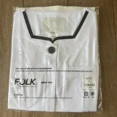 【新品未使用】FOLK チュニック 2016EW-7 M ホワイト×ネイビー