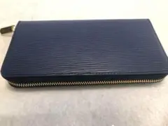 新品 長財布 ブルー 本革 レザー メンズ レディース エピ柄 ブルー 青