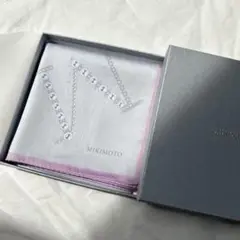 【未使用】MIKIMOTO ミキモト ハンカチ 箱付き