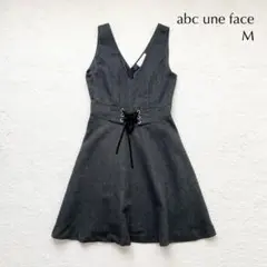 【 abc une face 】 キャミワンピース ひざ丈 フレア ノースリーブ