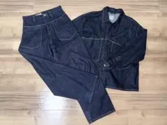 ZARA デニムジャケット(US L)/ワイドパンツ(US 30)セットアップ