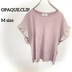 OPAQUE.CLIP フリル付きピンクTシャツ Mサイズ②