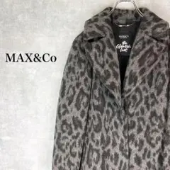 MAXu0026Co グラマーコート レオパード グレー 豹柄 羊毛