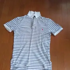 Polo by Ralph Lauren ポロシャツ Sサイズ 白/青ストライプ