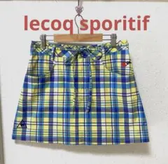 lecoq sporting ルコックゴルフ　ギンガムチェックキュロットスカート