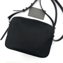未使用級 オールセインツ ショルダーバッグ SV金具 レザー シボ革 ブラック