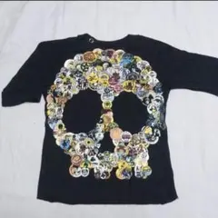 keikiiiケイキィー　スカル5部袖Tシャツ/80