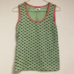 ラコステ　タンクトップ　XS Ｓ　ミントグリーン　ピンク　カラフル　派手　可愛い