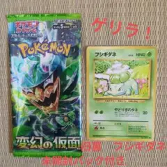 旧裏 フシギダネ ● 第1弾拡張パック 未開封パック付き 変幻の仮面