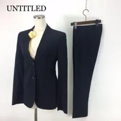 アンタイトル スーツ パンツ C51 ブラック ストライプ ブラックフォーマル
