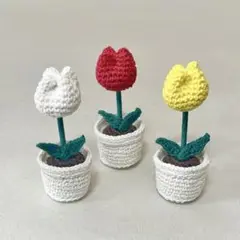【SALE】あみぐるみ チューリップ 3個セット