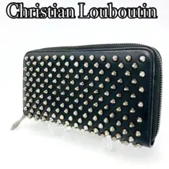 Christian Louboutin ラウンドファスナー スタッズ長財