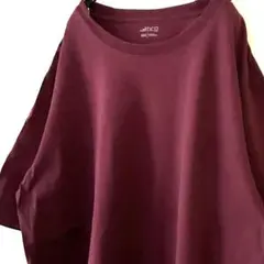 bcg プレーン 無地 Tシャツ 2XL えんじ レッド 赤 古着