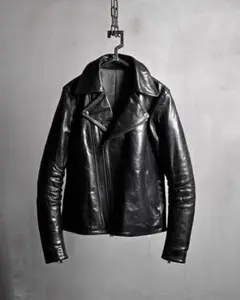 【美品】yohji yamamoto ムートン ボア ジャケット　羊革レザー　黒 美品】yohji yamamoto ムートン ボア ジャケット 羊革レザー 黒
