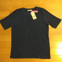 chocol raffine ブルー 五分袖 Tシャツ M