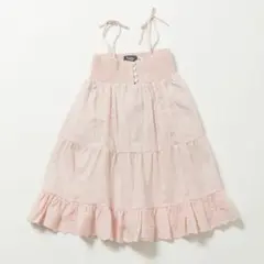 tocoto vintage ピンクキャミワンピース フリル付き