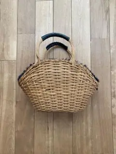 《美品》ZARA かごバッグ ファー付秋冬用