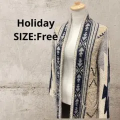 【Holiday ホリデイ】カーディガン ロング オルテガ ガウン エスニック