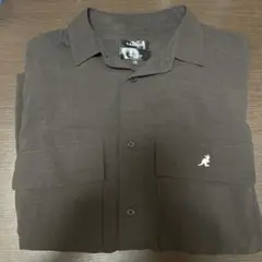 KANGOL ダークブラウン 半袖シャツ M