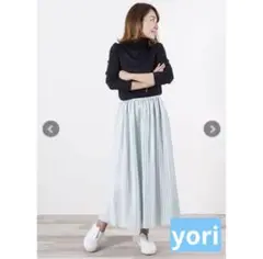【美品】yori サテンプリーツスカート 2018AW