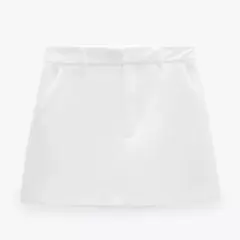ZARA 未使用　XS ホワイト　ベルト　ループ　ハイウエスト　スコート ザラ