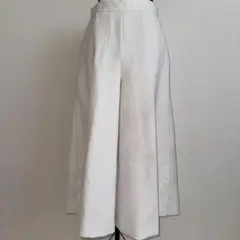 FOXEY NEWYORKプロムナード ガウチョ ワイドパンツ 38 白 日本製