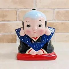 【新品】福助 貯金箱 陶器製 加藤工芸 ふくすけ 昭和レトロ　縁起物❤ 商売繁盛