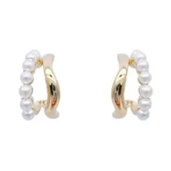 ニッチデザインパールピアス
