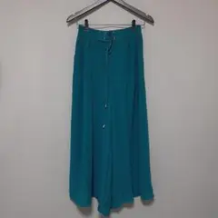 【未使用】Anna Kerry ターコイズ ウエストゴム フレアパンツ