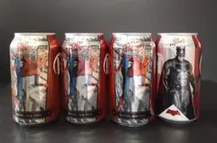 ドクターペッパー　缶　コレクション用4缶セット　スパイダーマン・バットマン