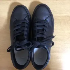 【無印良品】疲れにくい再生レザースニーカー　黒