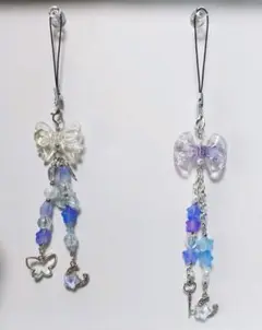 【ハンドメイド】ビーズストラップ Y2K コレクトブック 2点