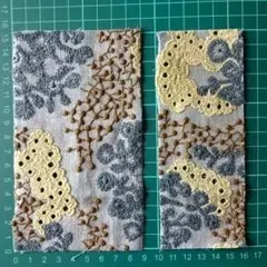 ミナペルホネン はぎれ happy camouflage ミント 2枚