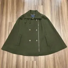 バーバリーロンドン カーキ色 ポンチョ