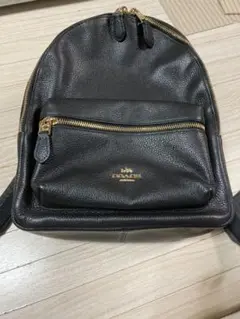 美品★COACH コーチ リュックバックパック ブラック黒