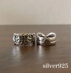 【お盆セール】シルバー 925 リング 金 クロス メキシカン y2k デザイン