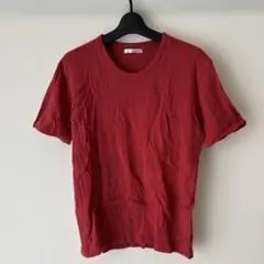 Bull 赤 リブ編み Tシャツ L 半袖