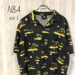 NBA バスケ　半袖シャツ　柄シャツ　L〜XL 古着
