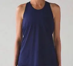 ルルレモン　lululemon ネイビー レーサーバック タンクトップ カップ付