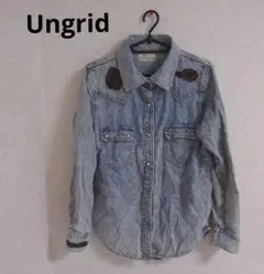 Ungrid★ジャガードリメイクデニムシャツ