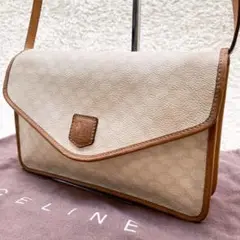 希少•美品☆CELINE ショルダーバッグ 白マカダム 2way PVC