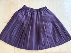 パープル プリーツスカート